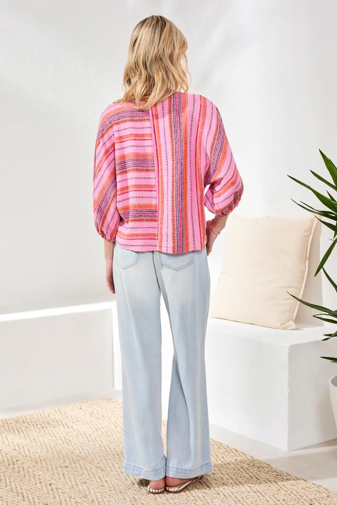 Boatneck Dolman Sleeve Blouse - Image 3