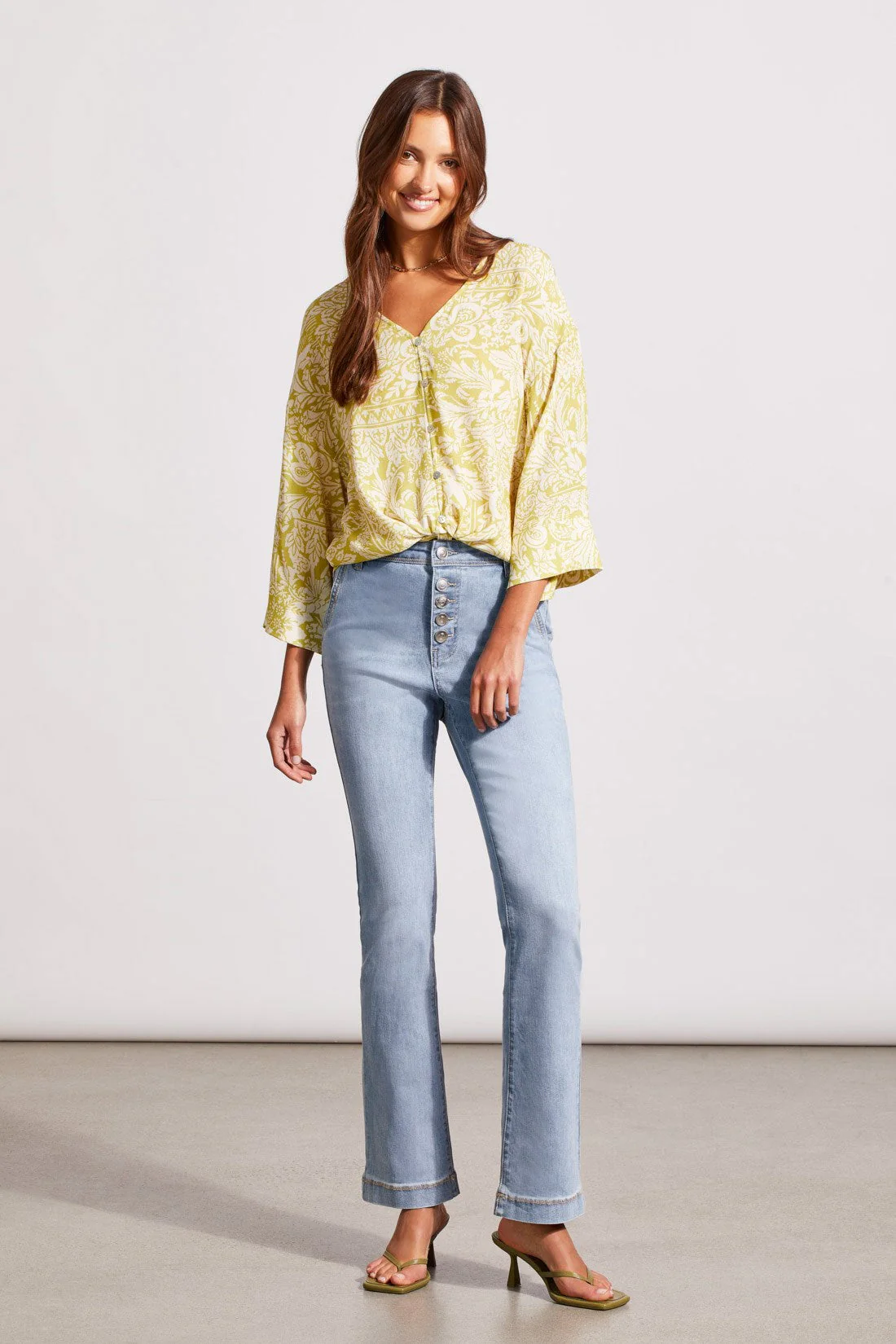 Brooke High Rise Micro Flare Jeans | Light Wash Stretch Denim
