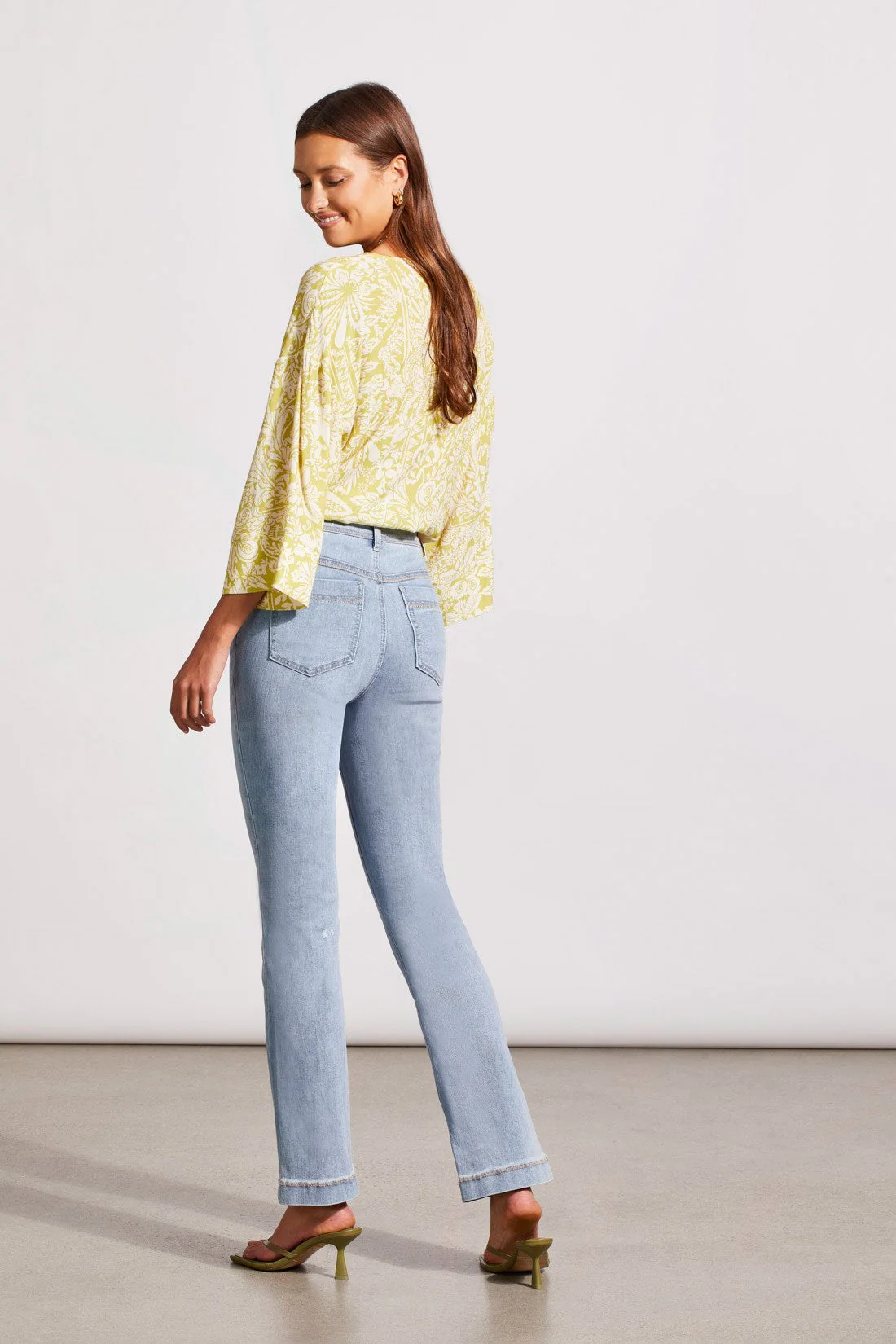 Brooke High Rise Micro Flare Jeans | Light Wash Stretch Denim - Image 2