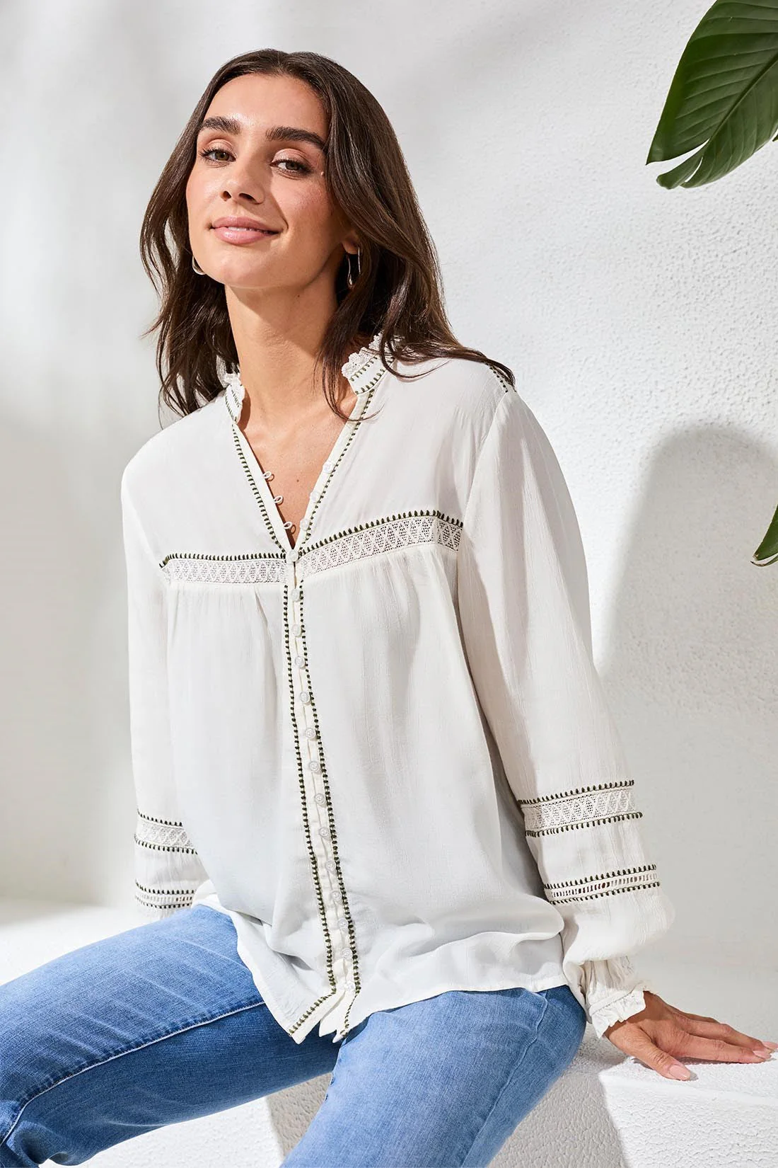 Button Front Blouse - Image 2