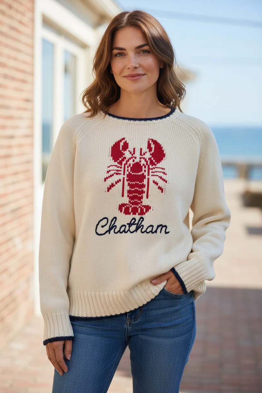 Chatham Lobster Chunky Cotton Sweater