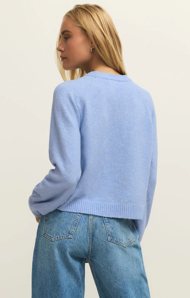 Coming Up Cotton Blend Sweater – Lightweight Crewneck Pullover - Image 4