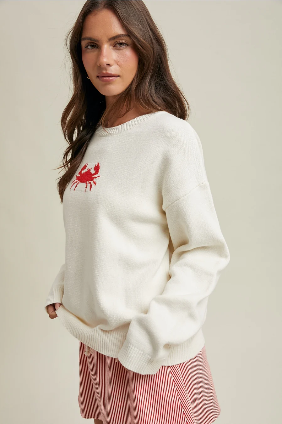 Crab Drop Shoulder Sweater - Image 3
