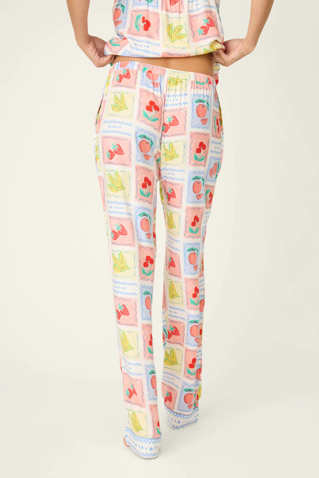 Multicolor Fruit Print Pajama Pants - Image 2