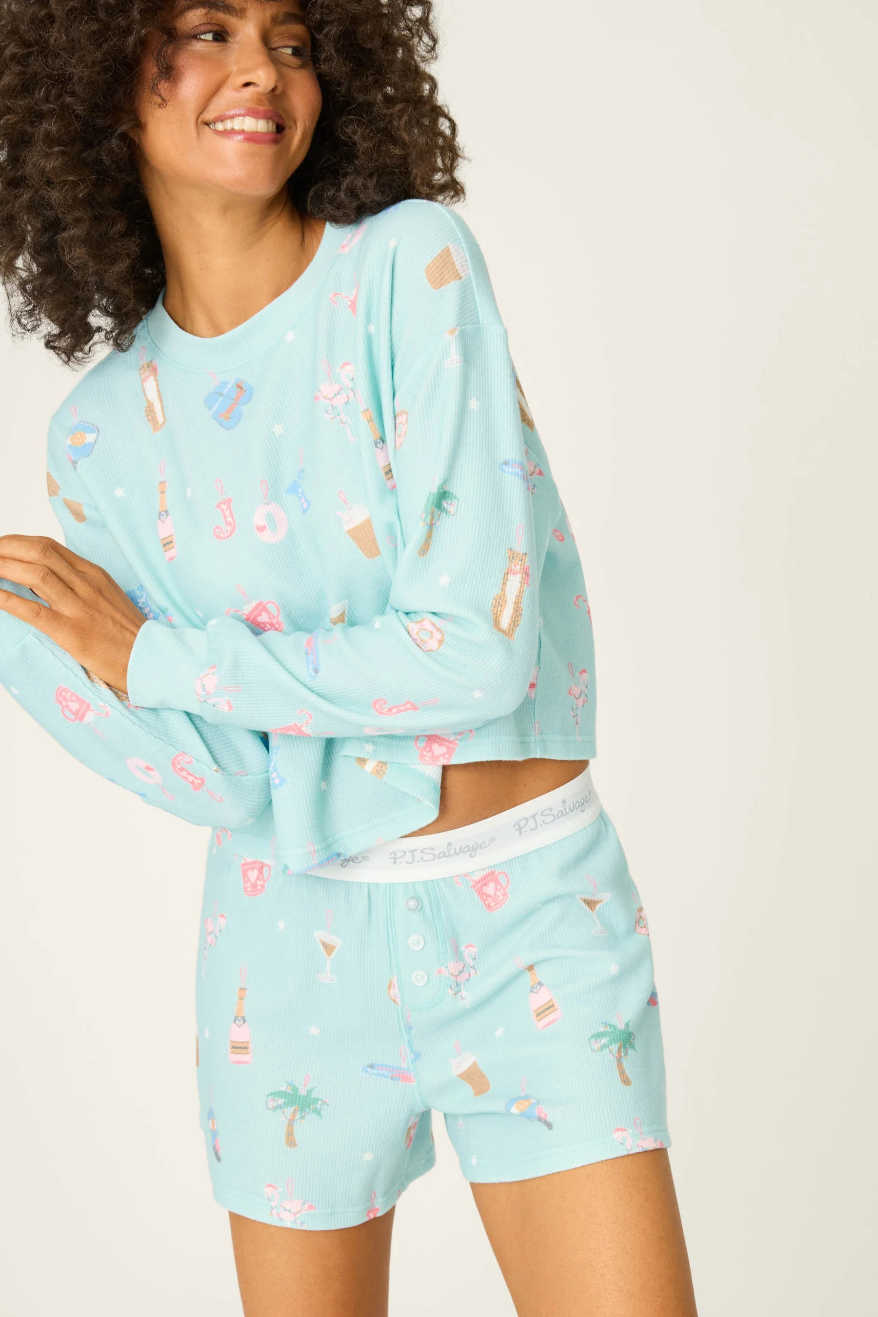 Holiday Joy Boyfriend Boxer PJ Set