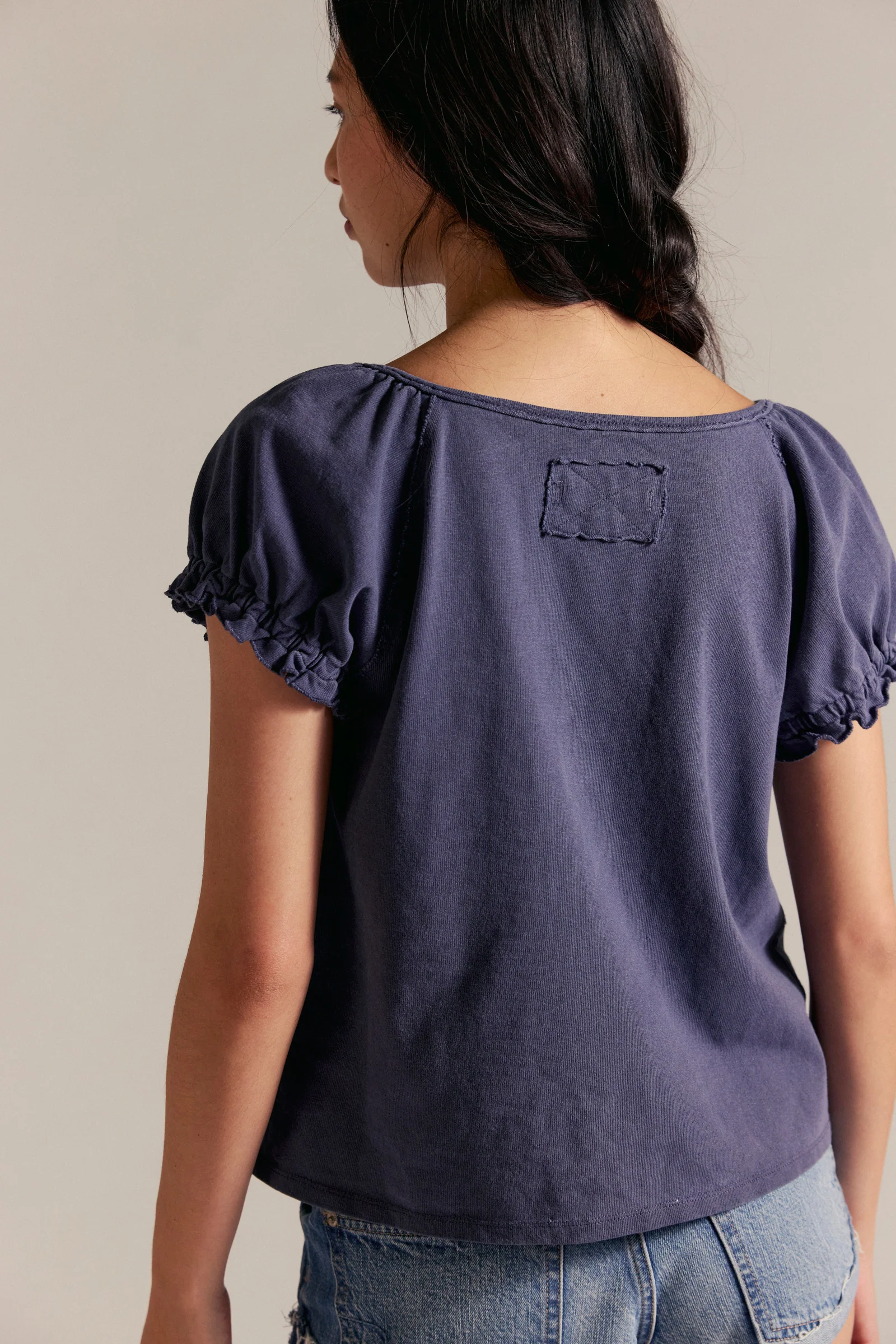 Free People Issa Puff Sleeve Henley Tee - Image 5