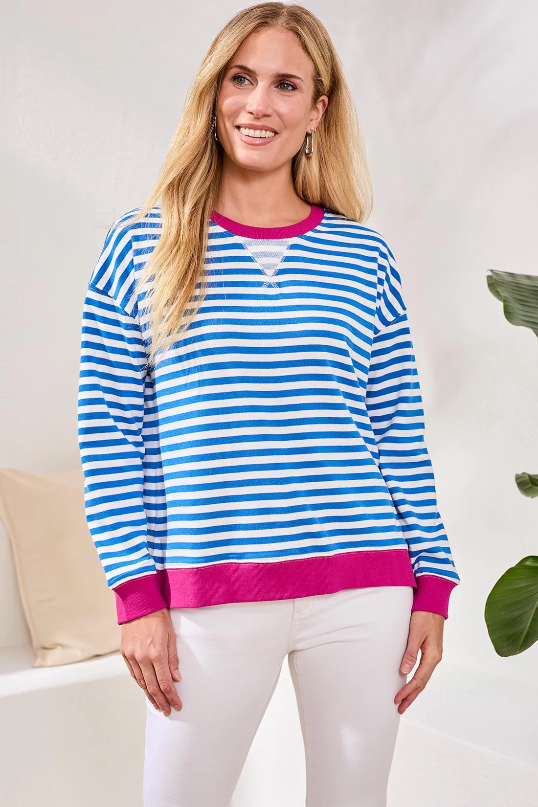 Striped Crew Neck W/Combo - Image 10