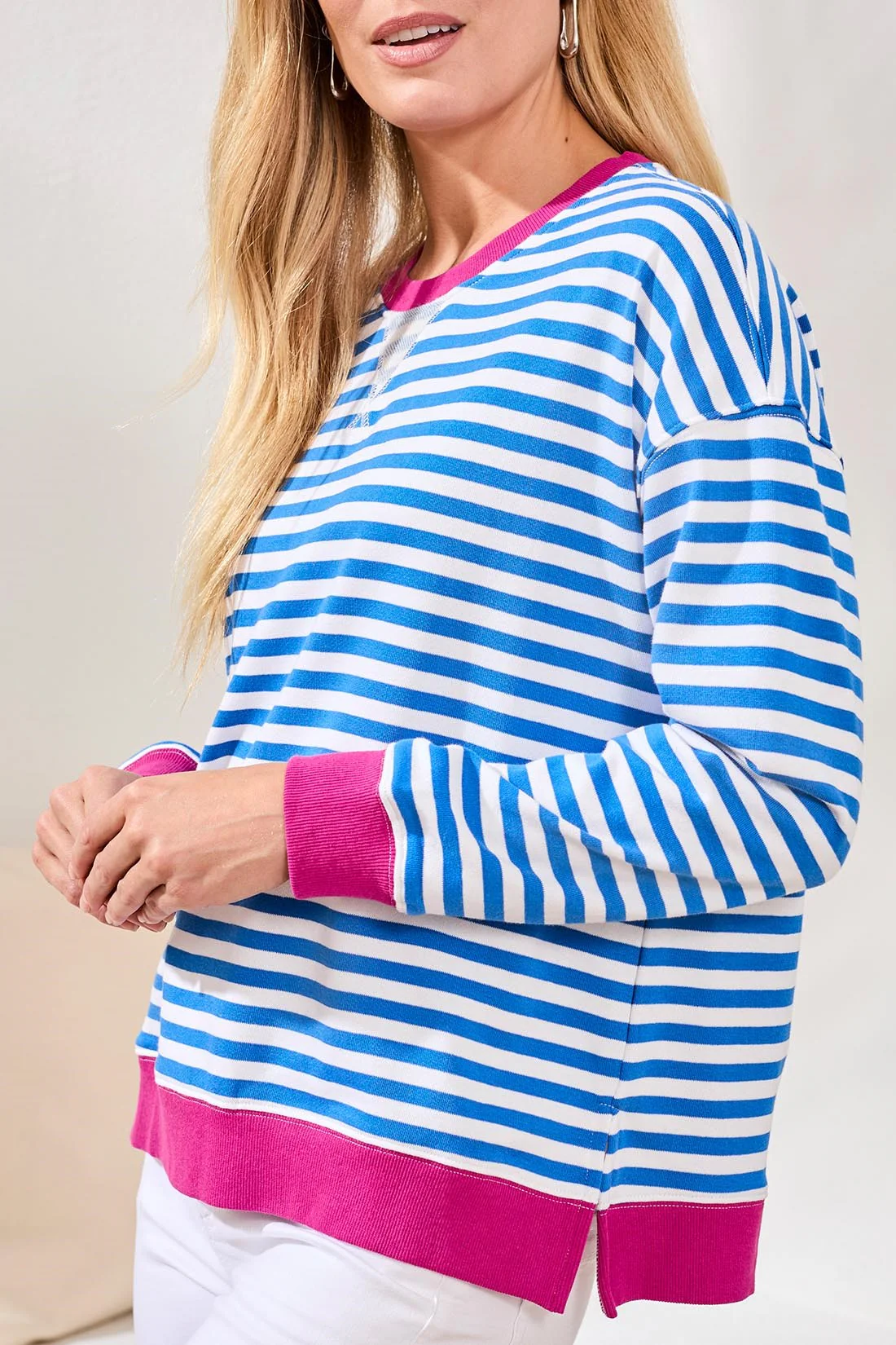 Striped Crew Neck W/Combo - Image 11
