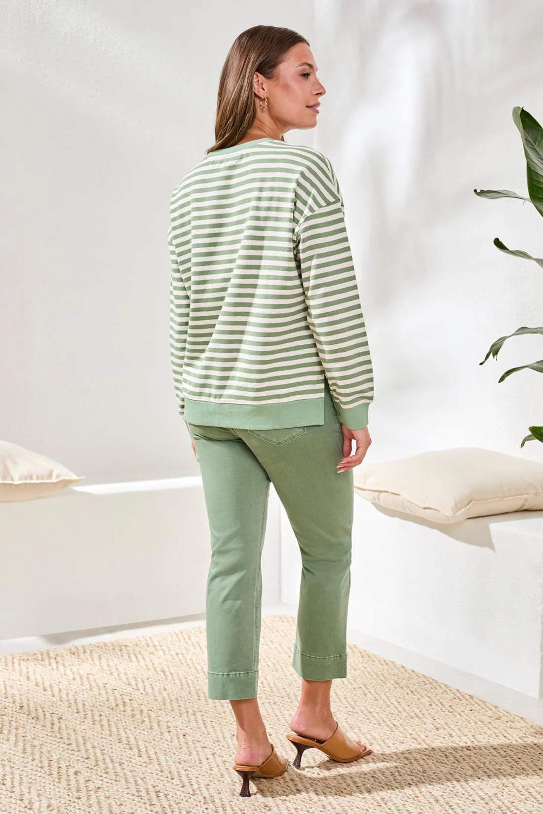 Striped Crew Neck W/Combo - Image 8