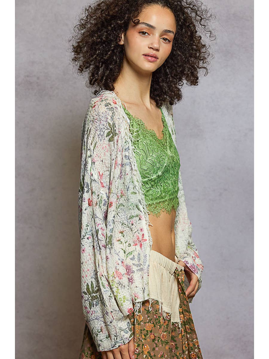 L/S Floral Thin Cardigan - Image 2