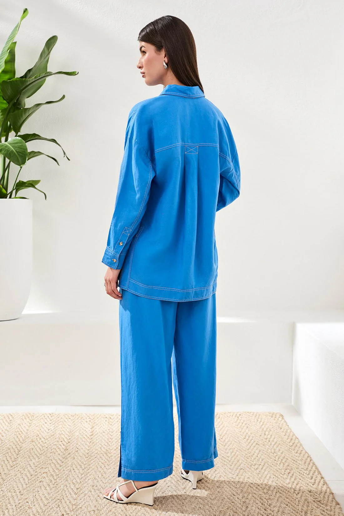 L/S POP OVER TUNIC W/ CONTRAST STITCH - Image 3