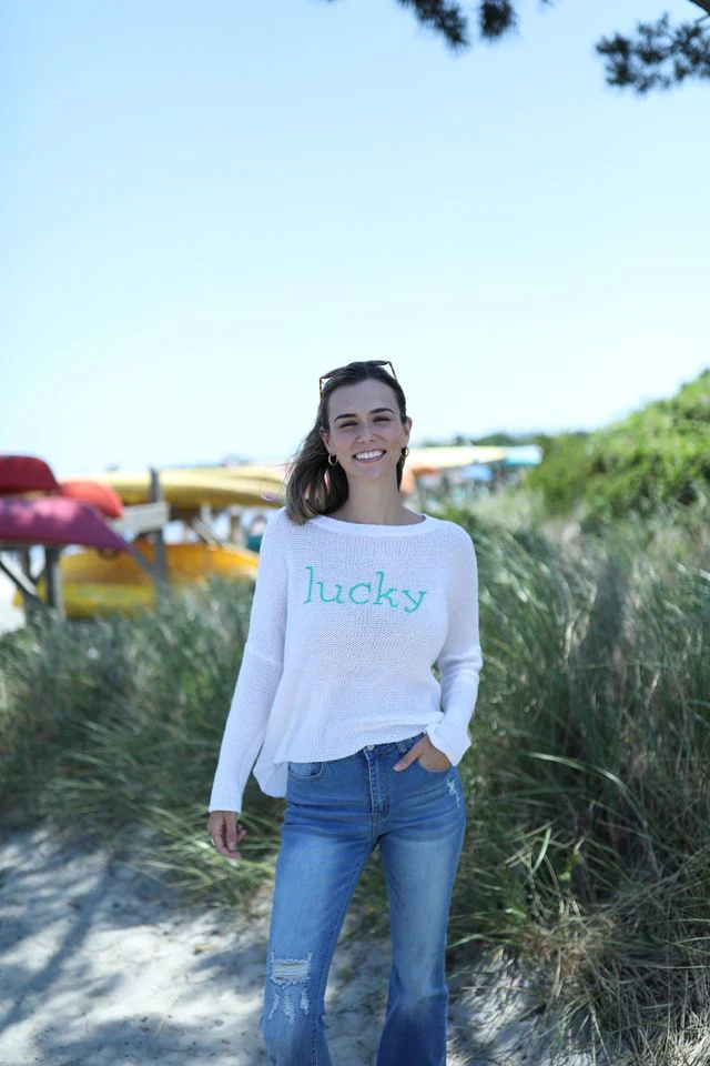 Lucky Cotton Crew Sweater - Image 2