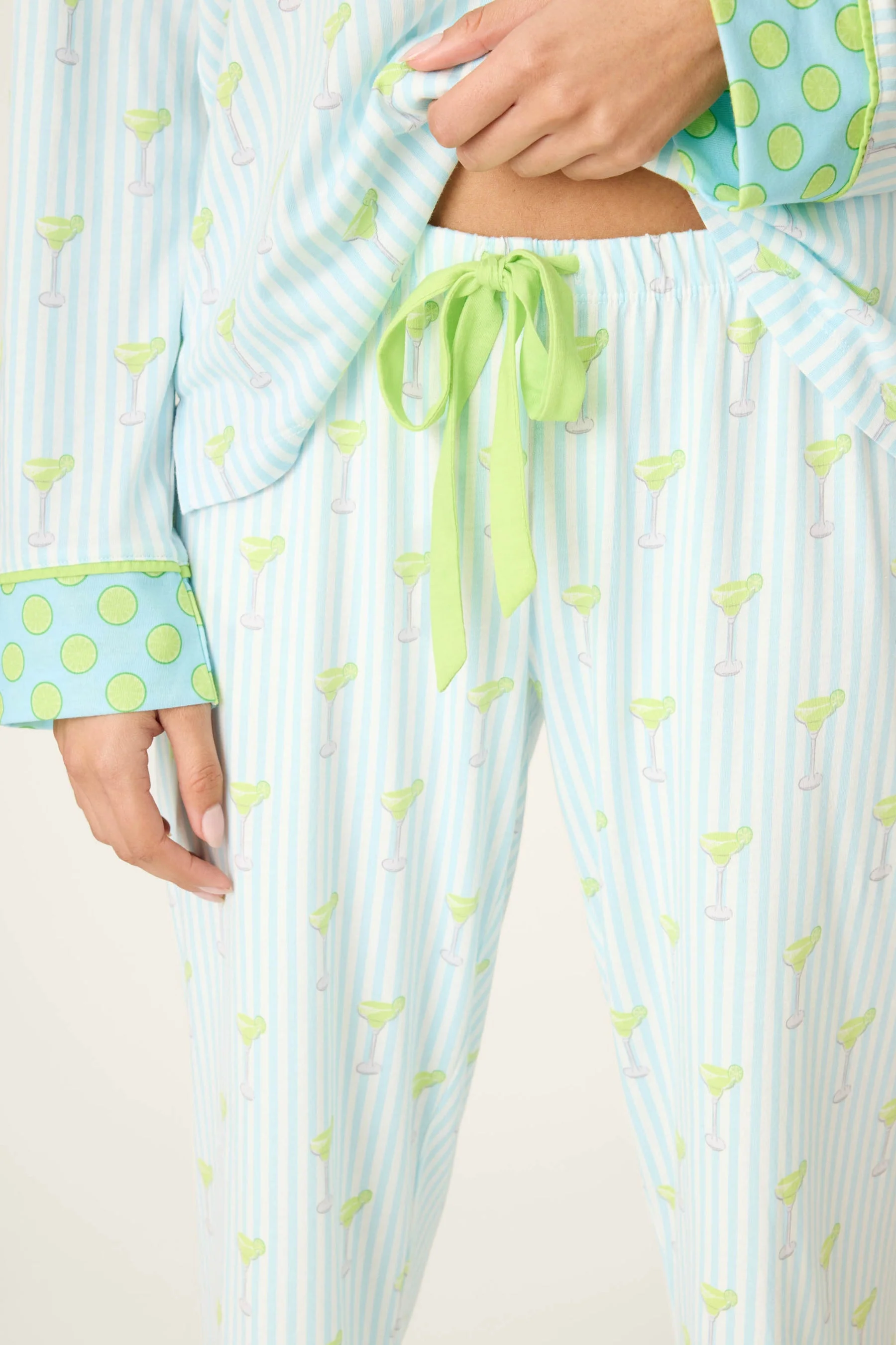 Striped Margarita Print Pajama Pants - Image 6