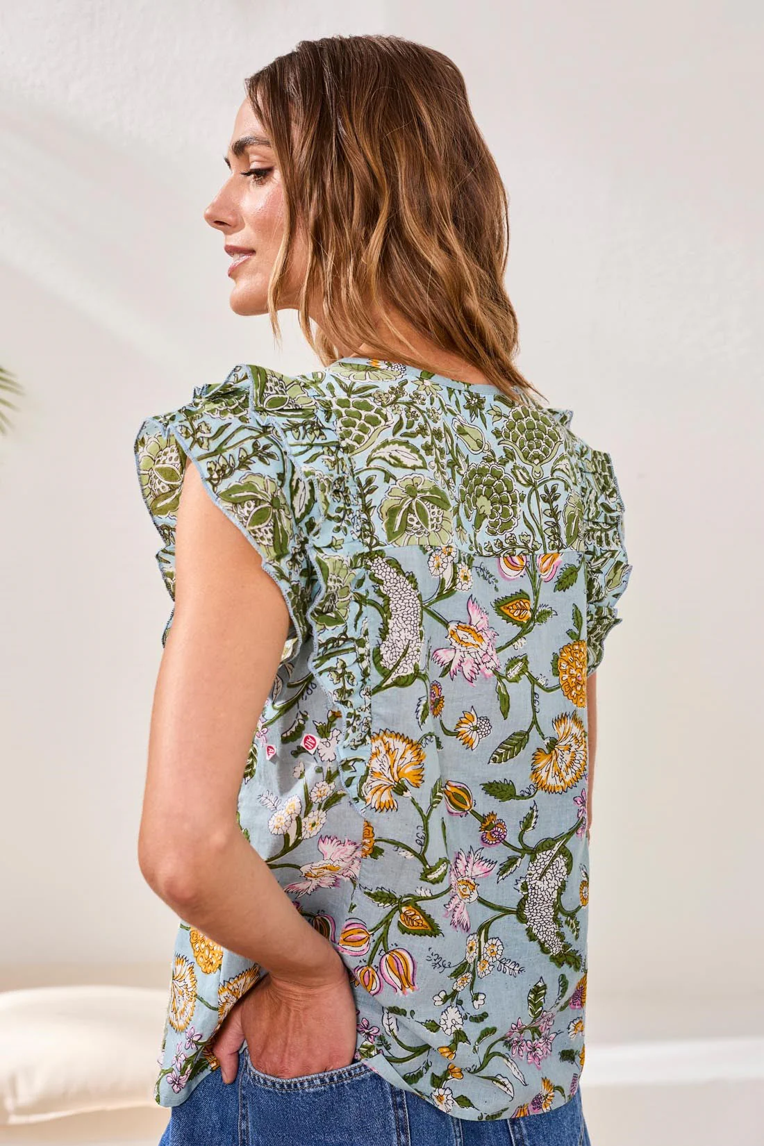 Mixed Print Blouse - Image 4