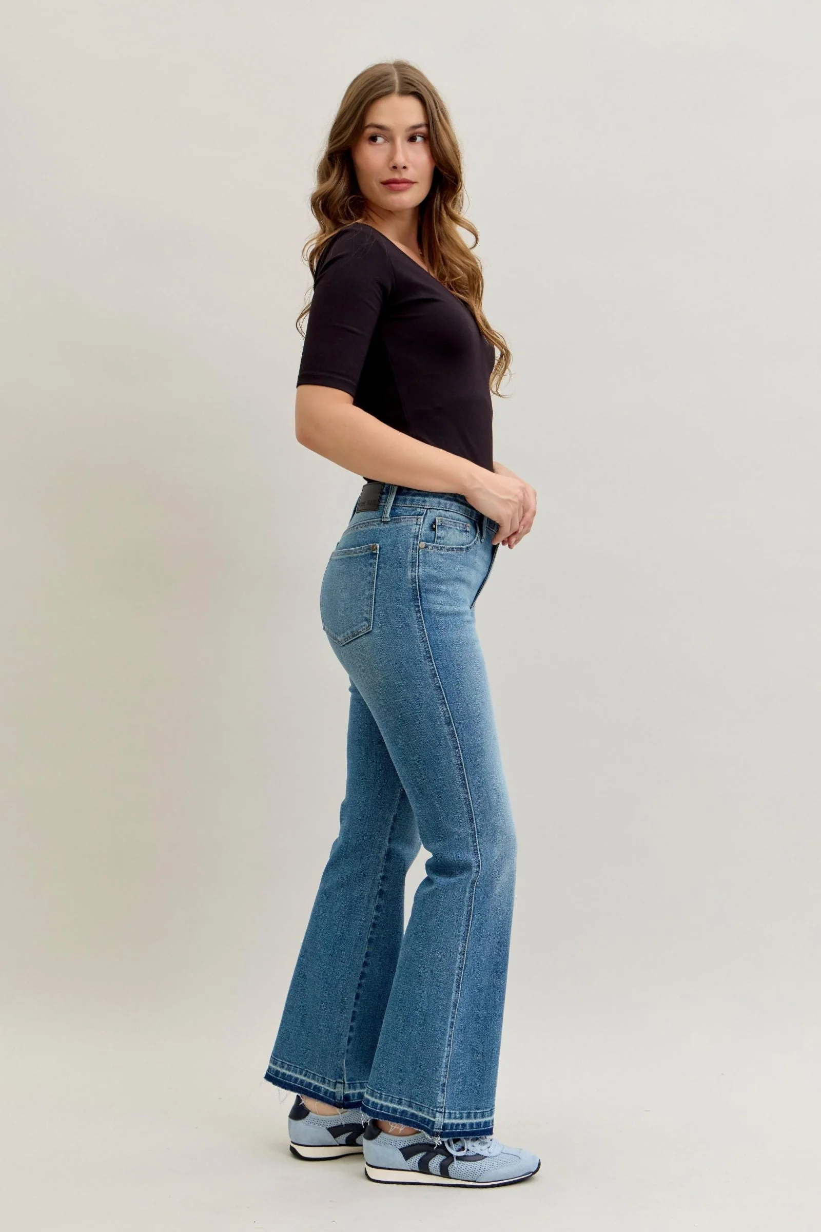 Judy Blue Mid Rise Tummy Control Slim Bootcut Jeans | Stretch Denim - Image 3