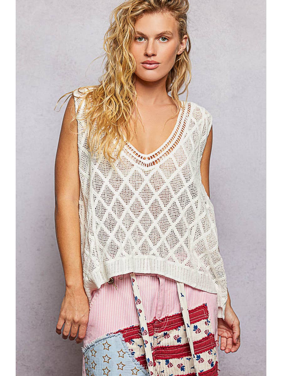 One Size Diamond Knit Tank