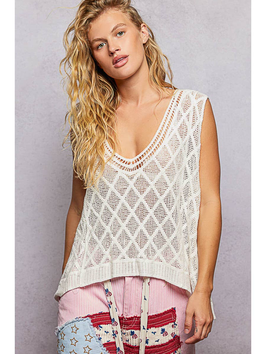 One Size Diamond Knit Tank - Image 2