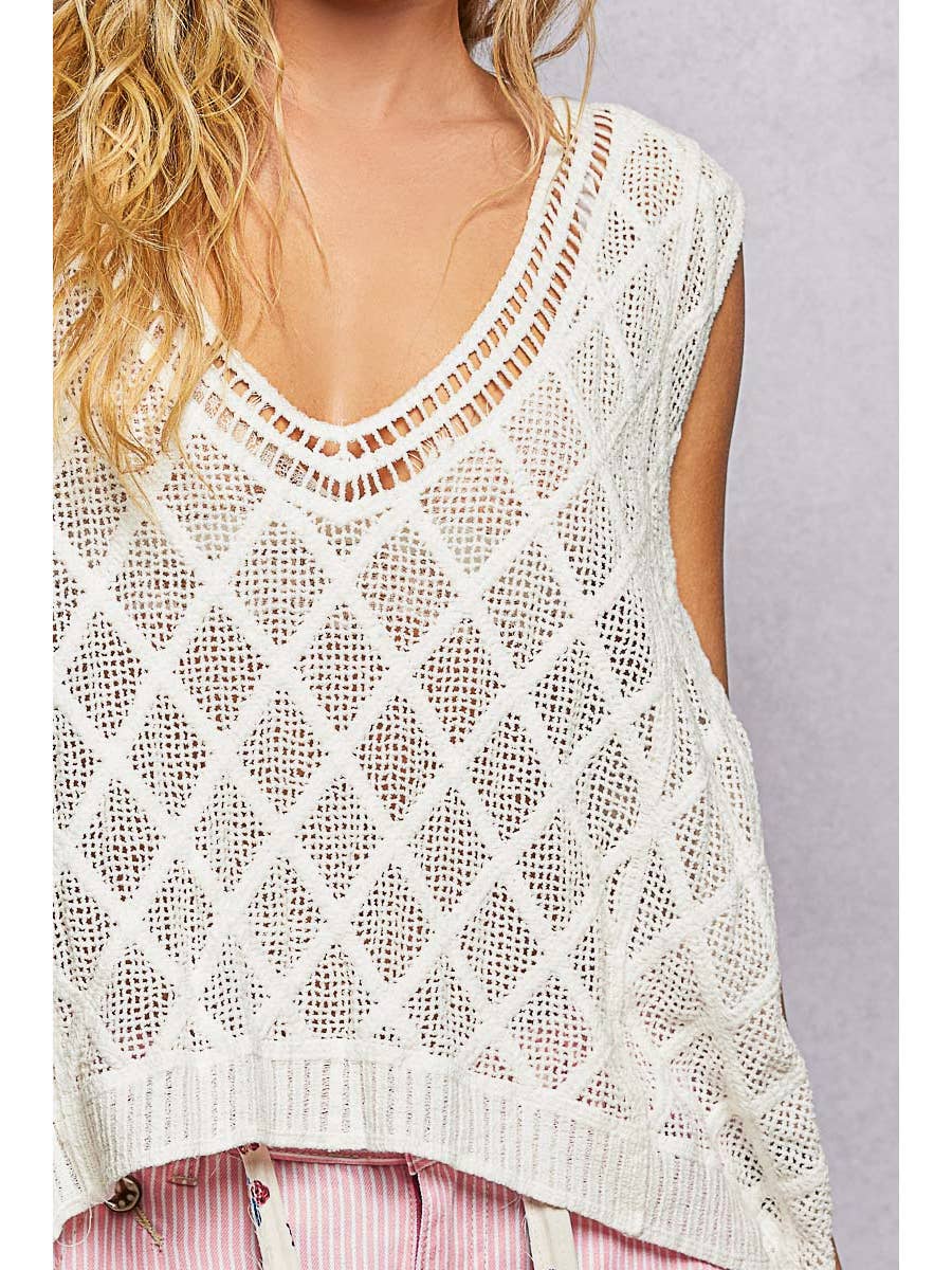 One Size Diamond Knit Tank - Image 4