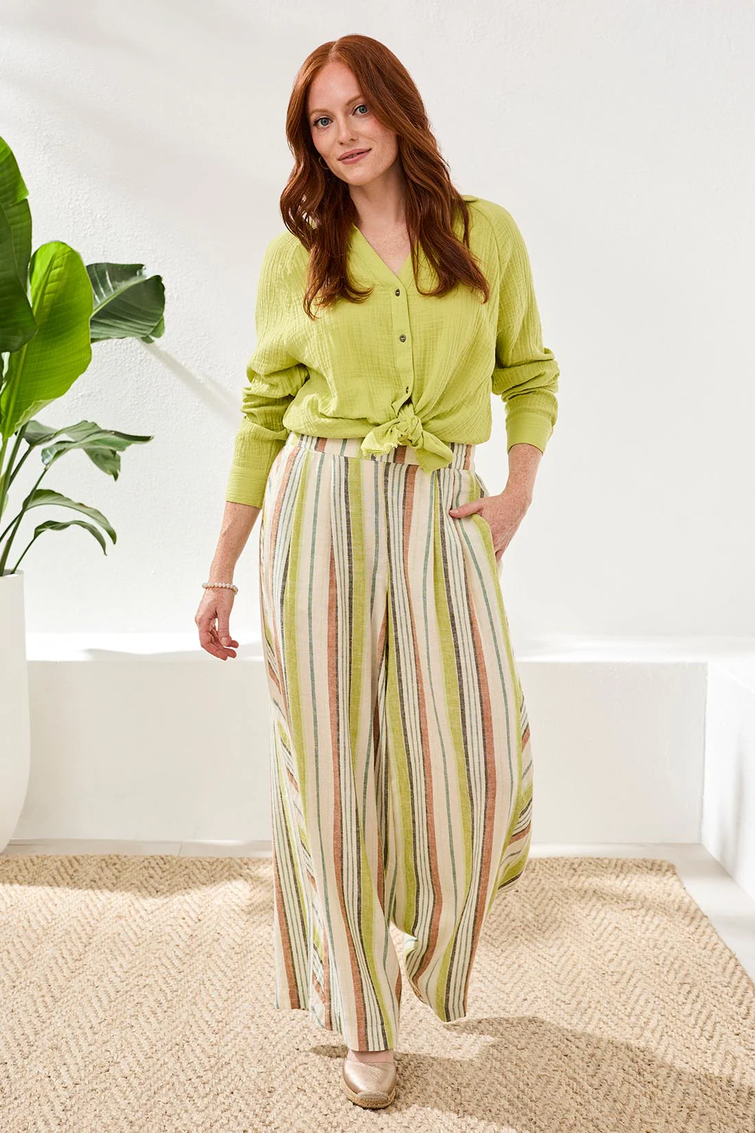 Flowy Wide Pant W/Pockets