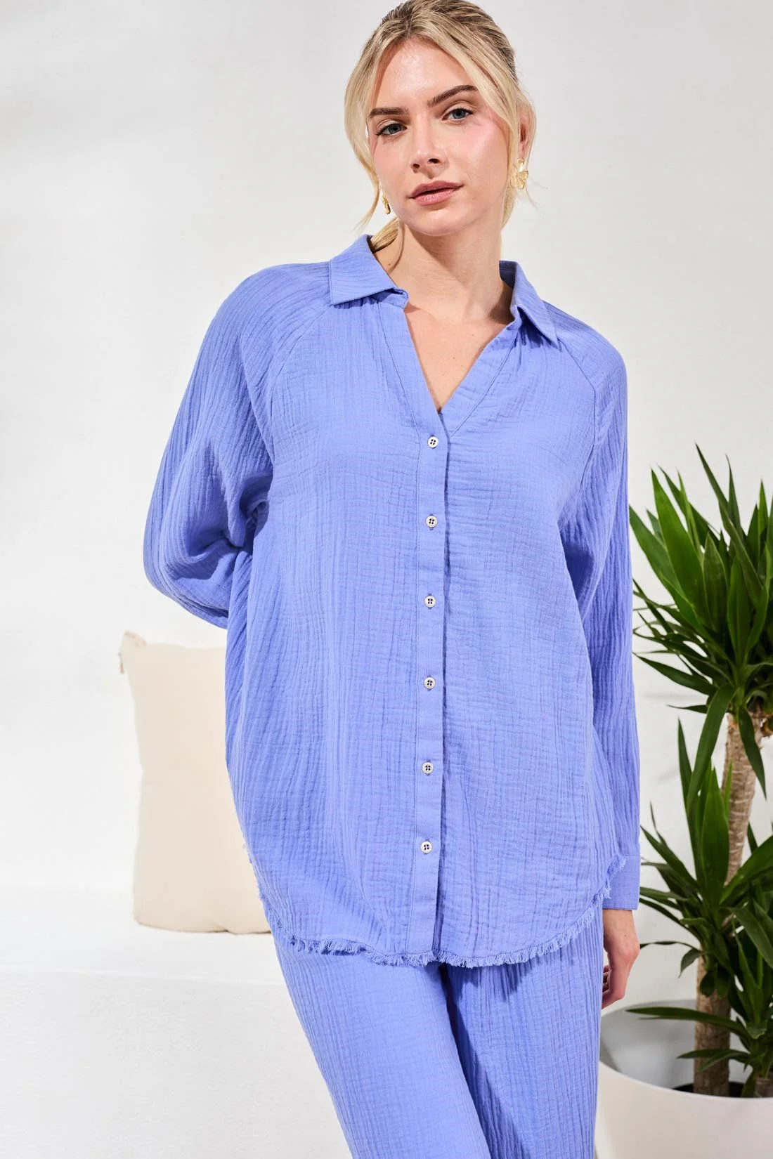 Raglan Sleeve Shirt W/Raw Edge - Image 8