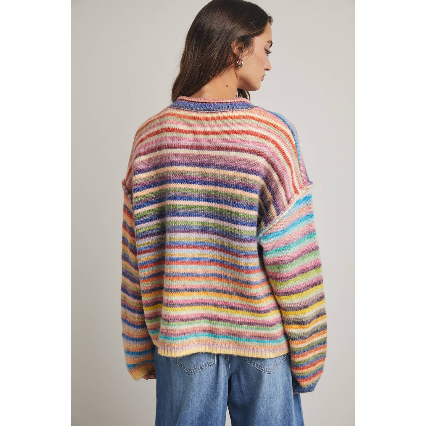 Rainbow Striped Cardigan - Image 4