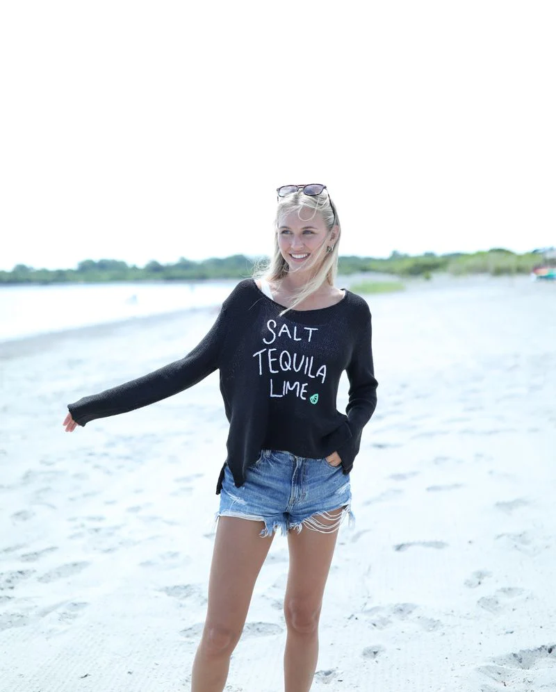 Salt Tequila Lime Cotton V-Neck - Image 2
