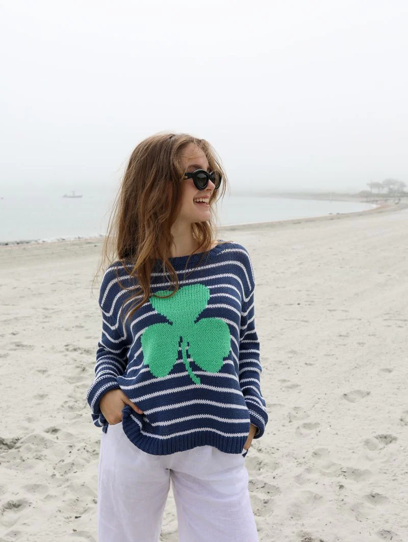 French Stripe Clover Sweater - Image 2