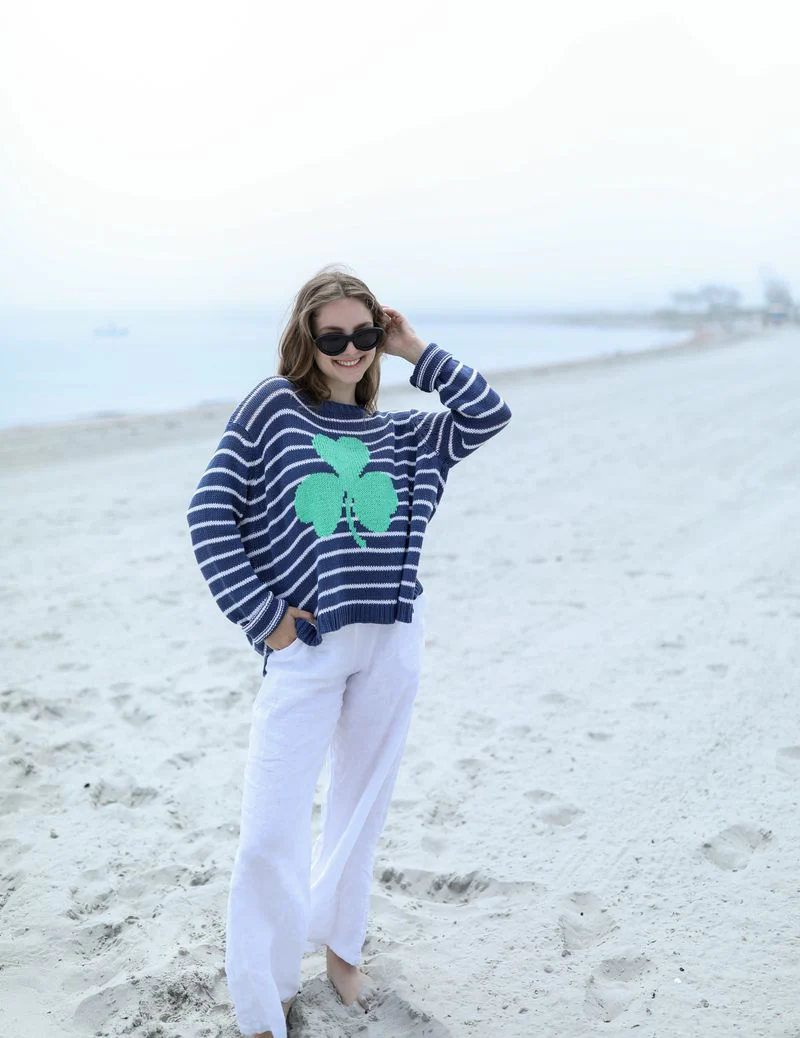 French Stripe Clover Sweater - Image 3