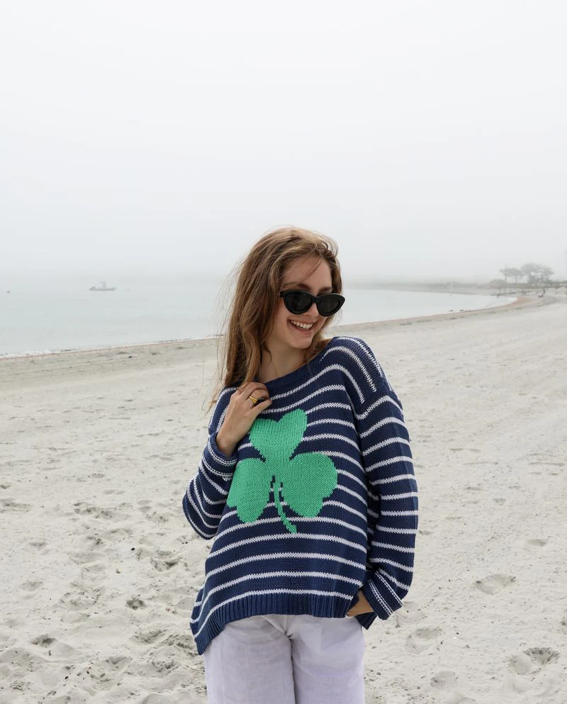 French Stripe Clover Sweater - Image 4