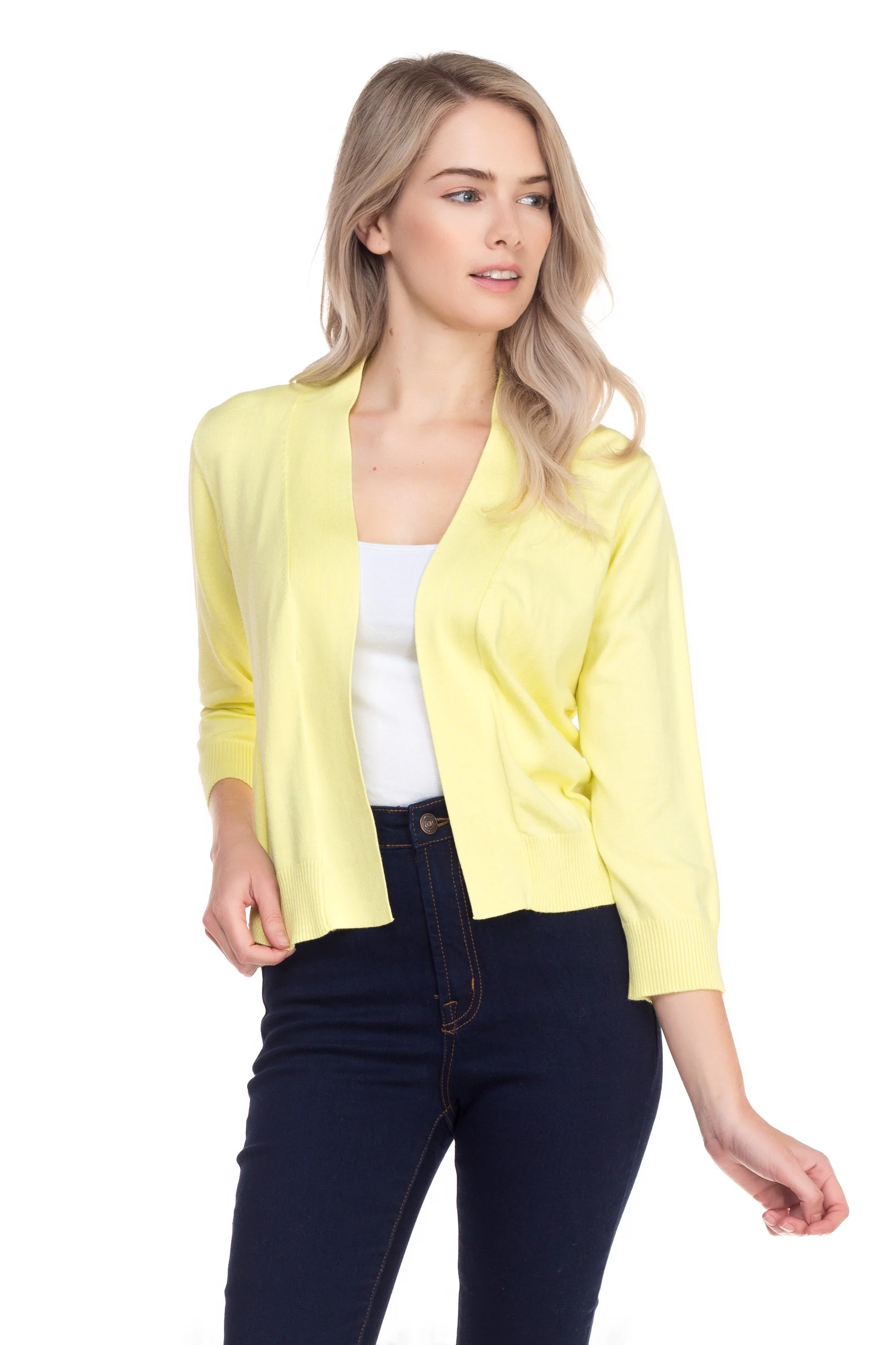 Kylie 3/4 Sleeve Open Front Cardigan – Lightweight Spring & Summer Layer - Image 16